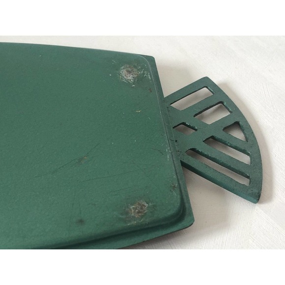 Vintage Mid-Century Metal Tray Oppenheim Hand Made Israel Fruit Bowl Grapes Wine - Picture 11 of 12